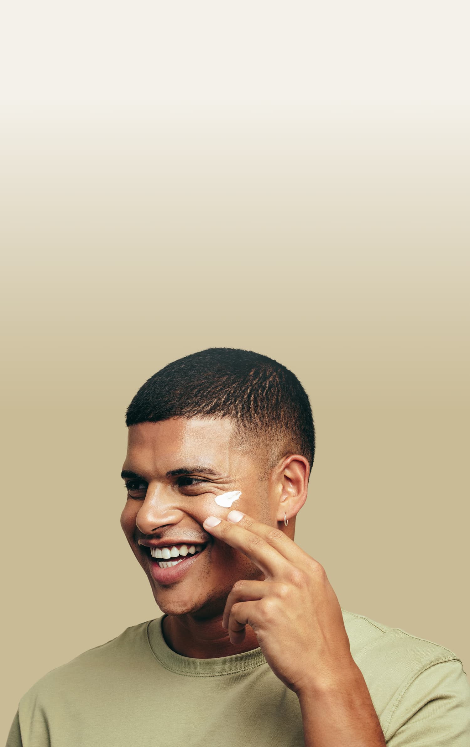 Person applying skincare